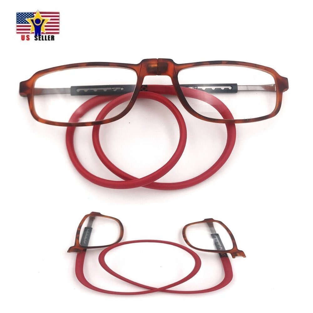1.75 Unisex Reading Presbyopia Magnifying Eye Glasses Magnetic Front Closure